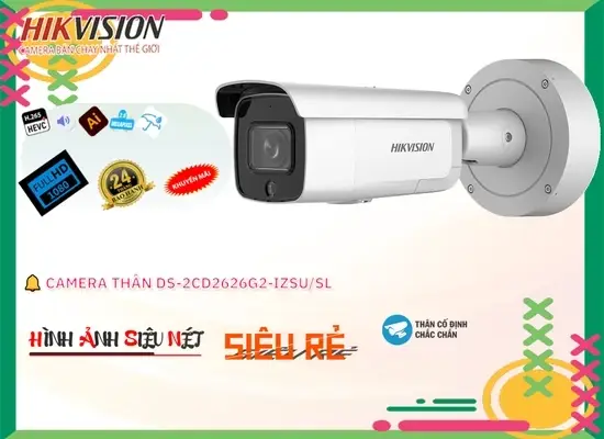  Camera IP POE DS-2CD2626G2-IZSU/SL Chất Lượng Hình 2.0 MP FULL HD 1080P Sắt nét tiết kiệm chi phí khả năng giám sát ban đêm Hồng Ngoại 80m Ứng dụng khả năng Báo Động Tại Chỗ Nháy Sáng giám sát chi tiết Hình ảnh ban đêm chất lượng với Starlight Progressive Scan CMOS tải hình ảnh nhanh hơn H.265+/H.265/H.264+/H.264 công nghệ IP POE Dễ dàng nâng cấp hệ thống camera Lắp camera vị trí chống mưa nắng Thân Kim loại Starlight Trang bị Chống Ngược Sáng DWDR 120db