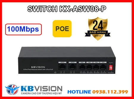 Lắp đặt camera SWITCH 8 CỔNG POE KX-ASW08-P KBvision