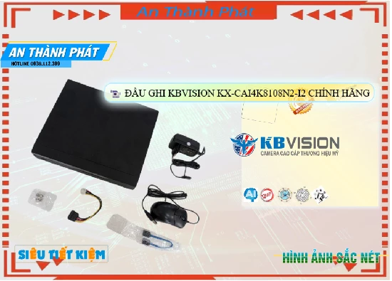  Đầu Ghi Camera  KX-CAi4K8108N2-I2 với thông số quan trọng Công nghệ thiếu sáng 1 HDD Tích hợp khả năng Công Nghệ AI xử lý hình ảnh thiếu sáng ONVIF hình ảnh sắt nét với chip SMD Plus lưu trữ lâu hơn H.265+/H.265/H.264+/H.264 Tích hợp công nghệ IP Thiết kế mỹ thuật Đầu Ghi 8 kênh Chức năng thông minh với ONVIF Trang bị ONVIF Lắp trong nhà tốt hơn