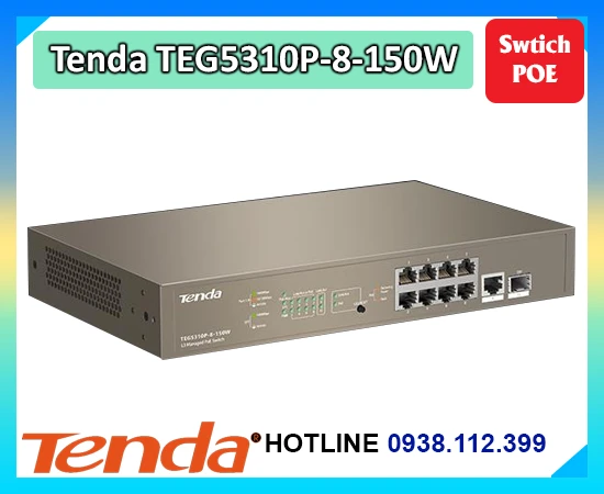,thông số Tenda TEG5310P-8-150W,Tenda TEG5310P-8-150W Giá Hấp Dẫn,chất lượng Tenda TEG5310P-8-150W, Switch Tenda TEG5310P-8-150W, điểm nổi bật của Tenda TEG5310P-8-150W, swtich poe Tenda TEG5310P-8-150W