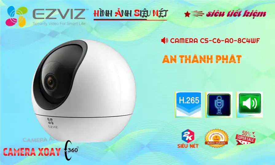 CS-C6-A0-8C4WF sắc nét Wifi Ezviz