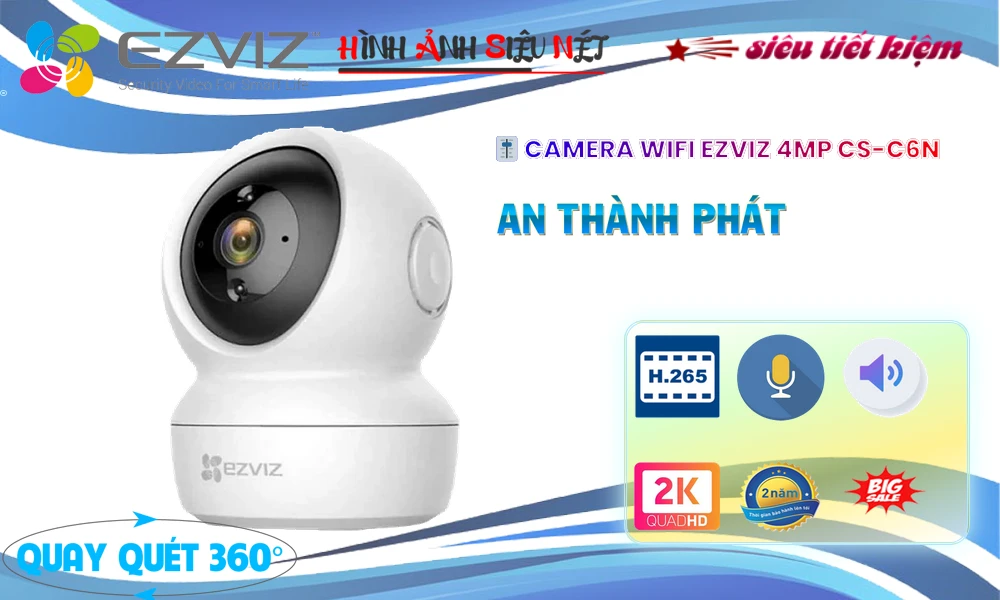 CS-C6N-D0-8B4WF sắc nét Wifi Ezviz ➠
