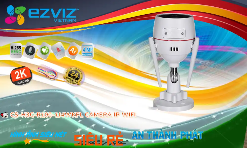 CS-H3c-R100-1J4WKFL sắc nét Wifi Ezviz