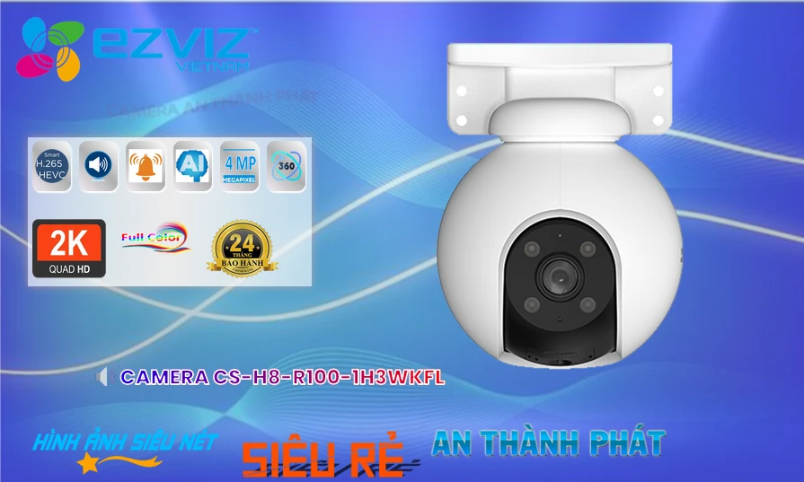 CS-H8-R100-1H3WKFL sắc nét Wifi Ezviz