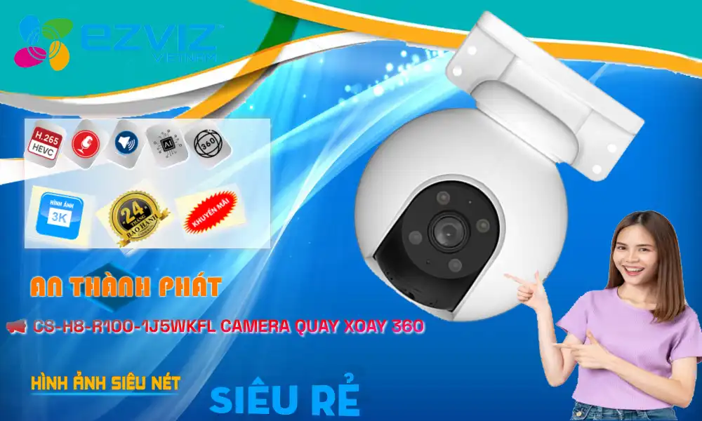 CS-H8-R100-1J5WKFL sắc nét Wifi Ezviz