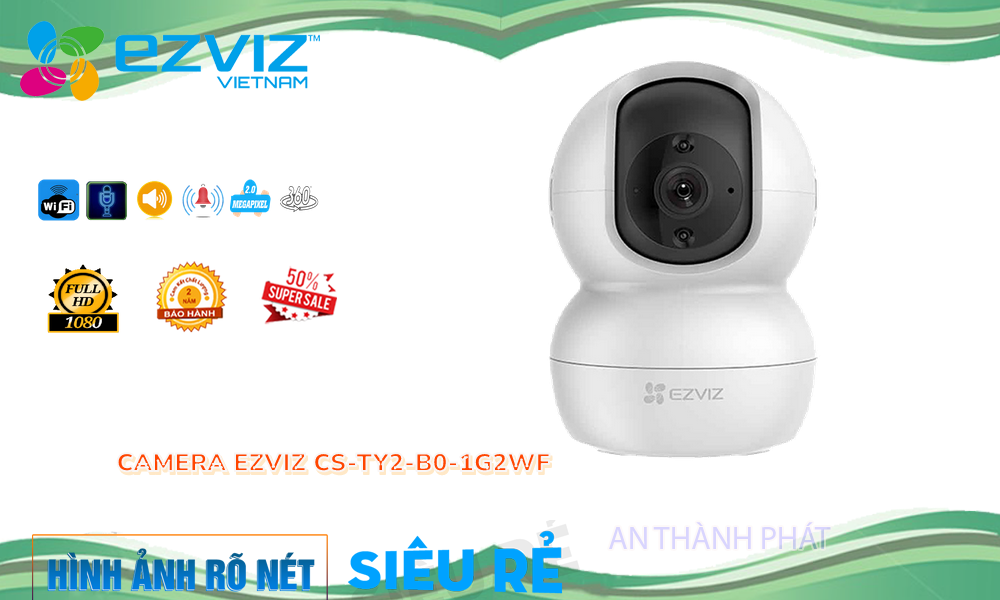 CS-TY2-B0-1G2WF sắc nét Wifi Ezviz CS-TY2-B0-1G2WF sắc nét Wifi Ezviz