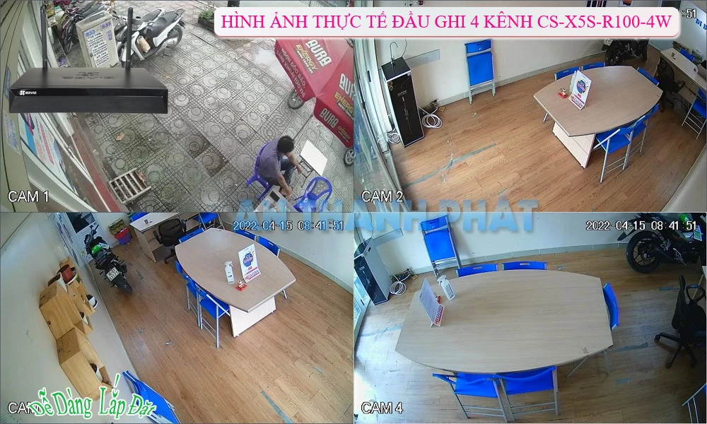 Đầu Ghi 4 Kênh IP Wifi Ezviz CS-X5S-R100-4W Đầu Ghi 4 Kênh IP Wifi Ezviz CS-X5S-R100-4W