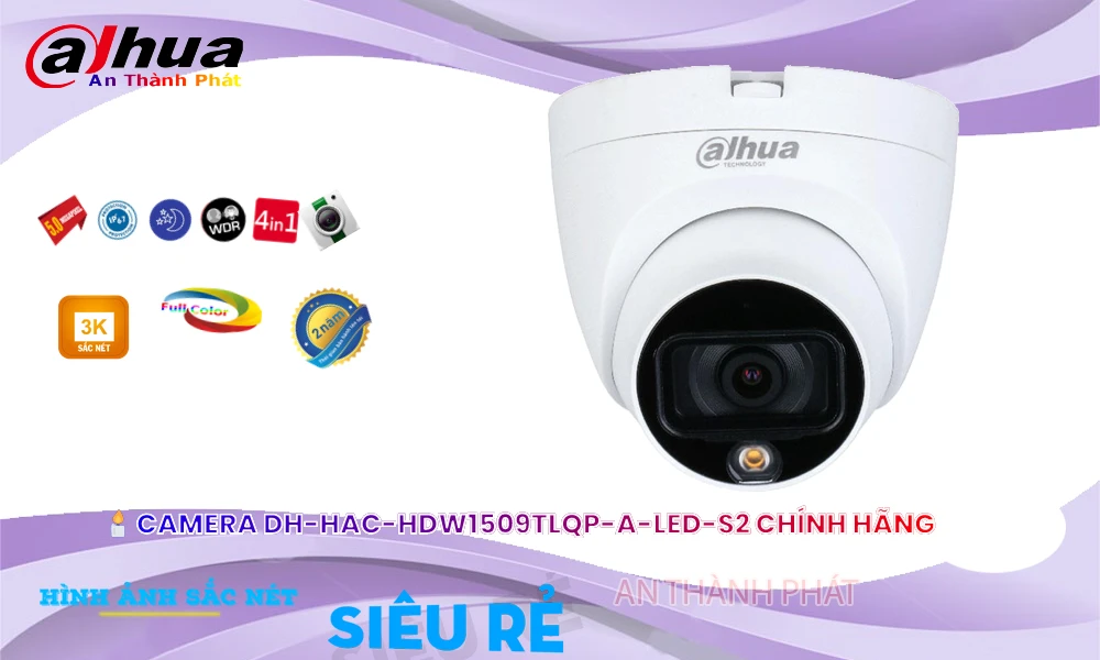 DH-HAC-HDW1509TLQP-LED-S2 Camera  Dahua Sắt Nét ✓