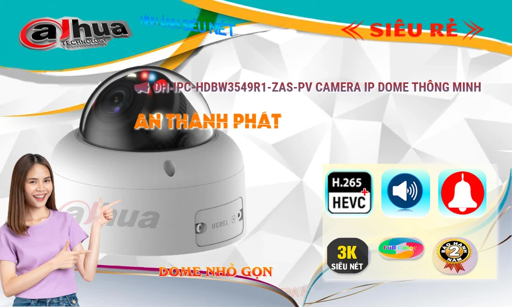 DH-IPC-HDBW3549R1-ZAS-PV sắc nét Dahua DH-IPC-HDBW3549R1-ZAS-PV sắc nét Dahua