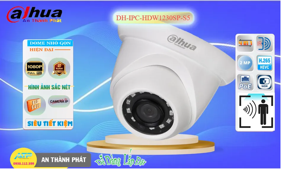 DH-IPC-HDW1230SP-S5 sắc nét Dahua ➠