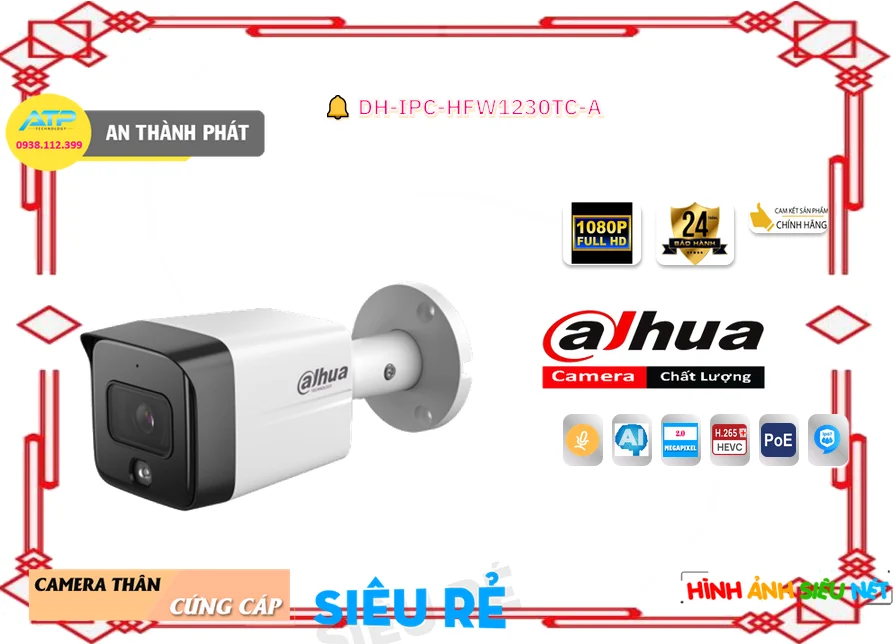 Camera Dahua DH-IPC-HFW1230TC-A,DH-IPC-HFW1230TC-A rẻ nhất, Loại Camera an ninh DH-IPC-HFW1230TC-A Tốt nhất,DH-IPC-HFW1230TC-A giá mới nhất,DH-IPC-HFW1230TC-A Giá Hãng,phân phối DH-IPC-HFW1230TC-A FULL HD 1080P 2.0 megapixel ,Nơi bán DH-IPC-HFW1230TC-A,DH-IPC-HFW1230TC-A rẻ nhất,DH-IPC-HFW1230TC-A Tốt nhất