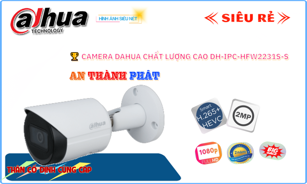 DH-IPC-HFW2231S-S Camera Giá Rẻ Dahua DH-IPC-HFW2231S-S Camera Giá Rẻ Dahua