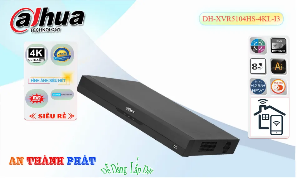 DH-XVR5104HS-4KL-I3 sắc nét Dahua