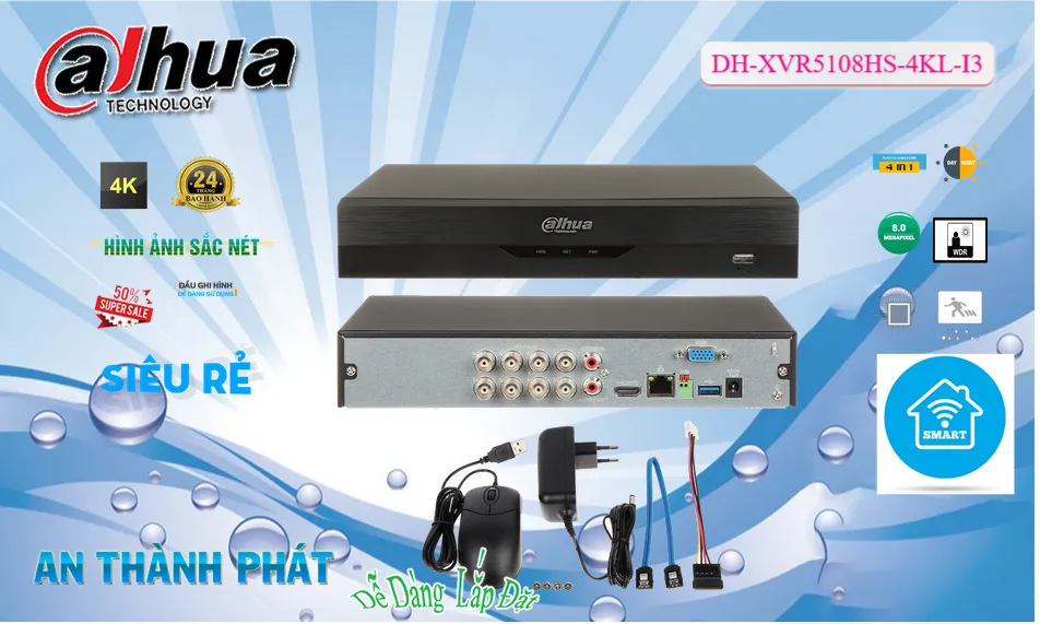 DH-XVR5108HS-4KL-I3 sắc nét Dahua