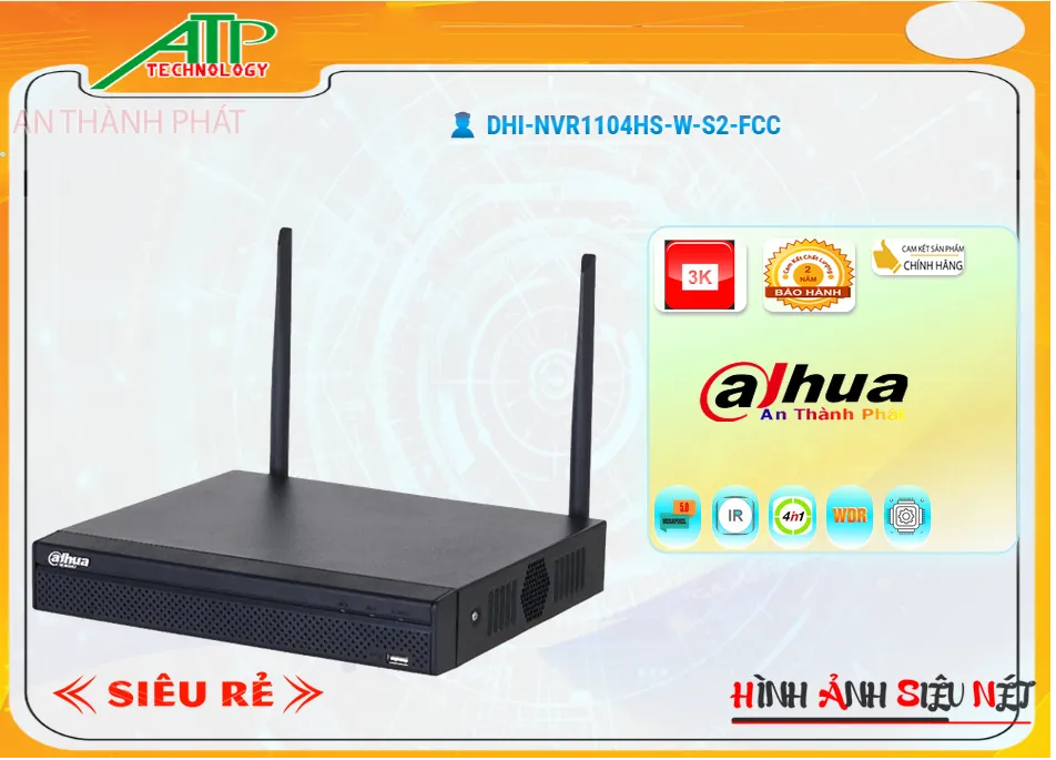 DHI-NVR1104HS-W-S2-FCC sắc nét Dahua DHI-NVR1104HS-W-S2-FCC sắc nét Dahua