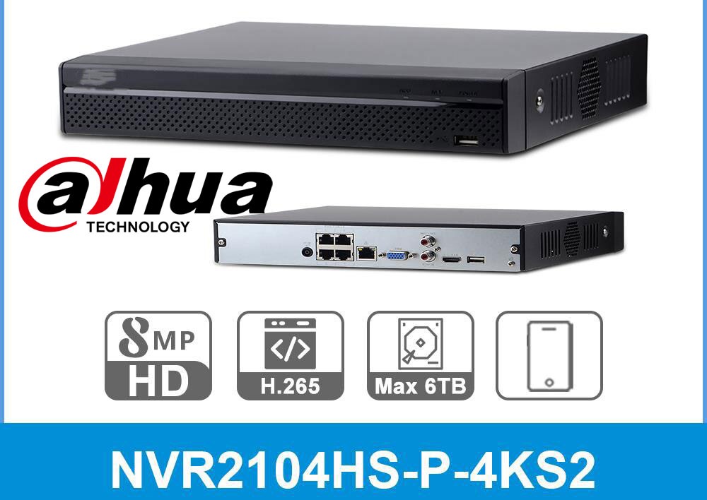 DHI-NVR2104HS-S3- Đầu ghin hình độ phân giải 4k