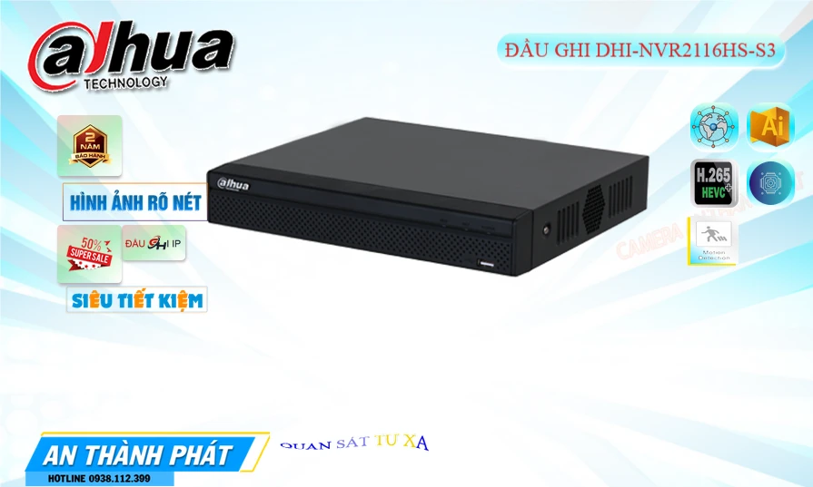 DHI-NVR2116HS-S3 sắc nét Dahua