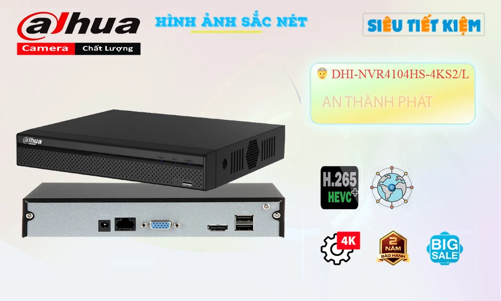Đầu ghi DHI-NVR4104HS-4KS2-L Dahua