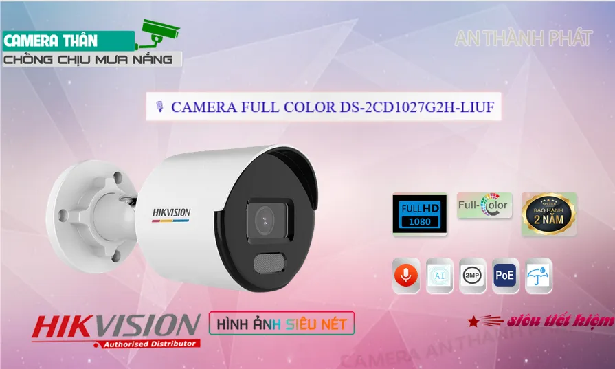 Camera Hikvision DS-2CD1027G2H-LIUF