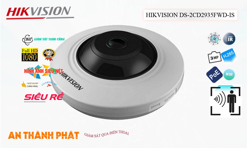 DS-2CD2935FWD-IS sắc nét Hikvision