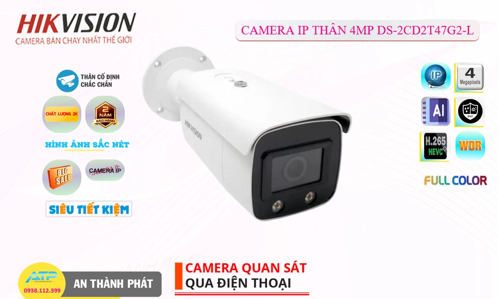 Camera Giá Rẻ Hikvision DS-2CD2T47G2-L Ip Sắc Nét Giá rẻ Camera Giá Rẻ Hikvision DS-2CD2T47G2-L Ip Sắc Nét Giá rẻ
