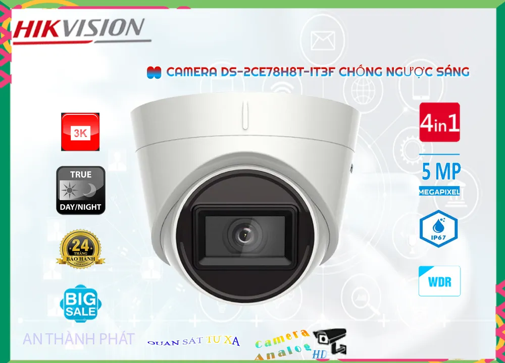 DS-2CE78H8T-IT3F Camera  Hikvision Sắt Nét