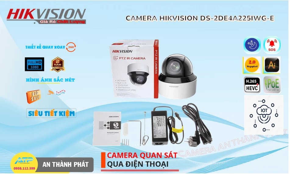 DS-2DE4A225IWG-E sắc nét Hikvision DS-2DE4A225IWG-E sắc nét Hikvision