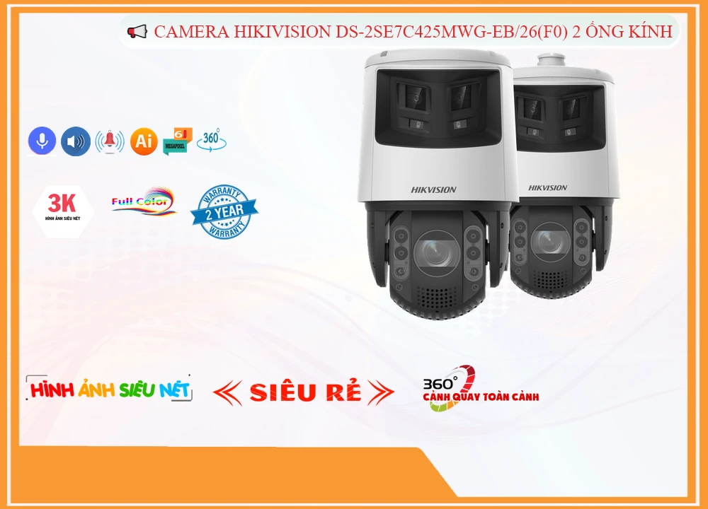 DS-2SE7C425MWG-EB26(F0) Giá rẻ nhất,Giá Bán DS-2SE7C425MWG-EB26(F0),DS-2SE7C425MWG-EB26(F0)chính hãng ,Camera 2 mắt DS-2SE7C425MWG-EB26(F0) , công ty lắp camera Hikvision DS-2SE7C425MWG-EB/26(F0)