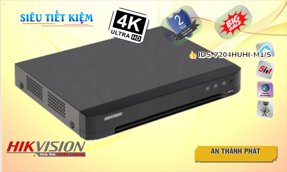 ✮  IDS-7204HUHI-M1/S  Hikvision Thiết kế Đẹp