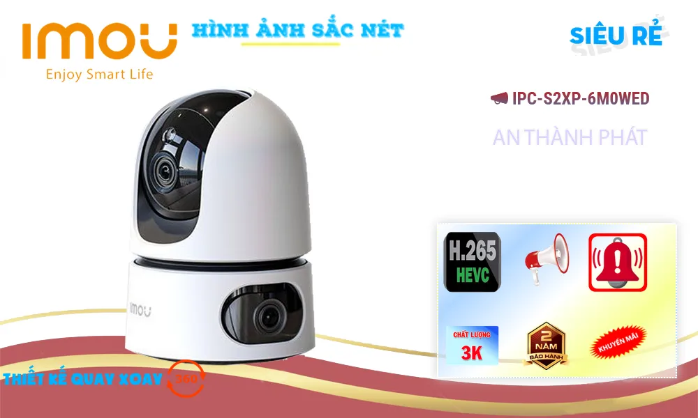 IPC-S2XP-6M0WED sắc nét Wifi Imou
