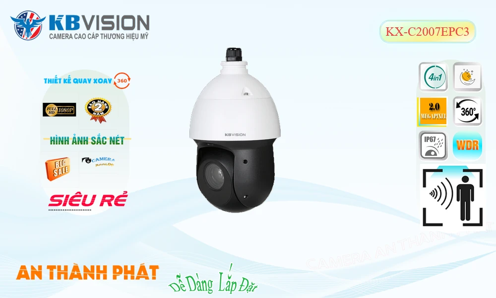 KX-C2007ePC3 Camera Giá Rẻ KBvision KX-C2007ePC3 Camera Giá Rẻ KBvision