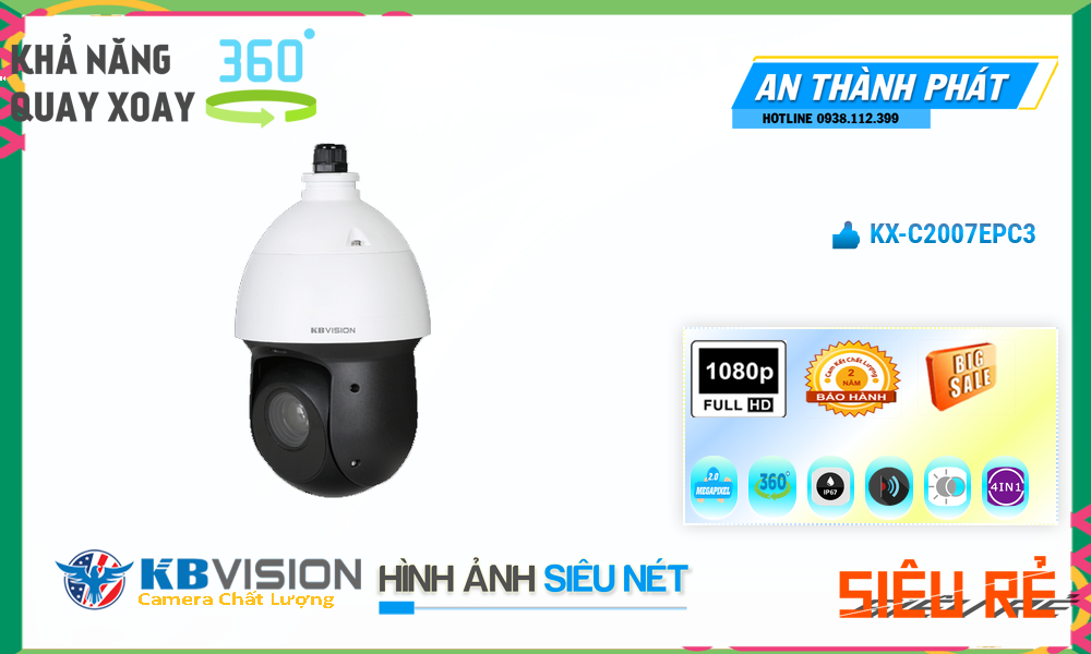 KX-C2007ePC3 Camera Giá Rẻ KBvision KX-C2007ePC3 Camera Giá Rẻ KBvision