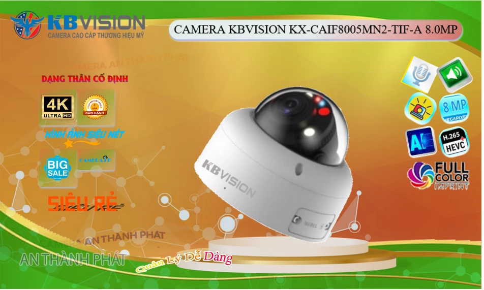 KX-CAiF8005MN2-TiF-A sắc nét KBvision KX-CAiF8005MN2-TiF-A sắc nét KBvision