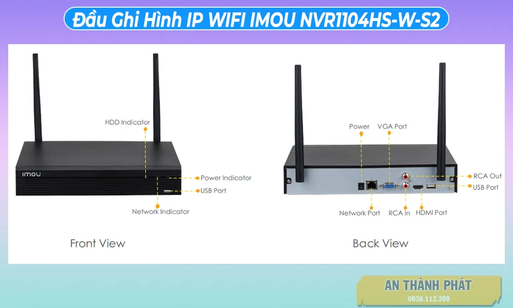 Đầu Ghi Hình IP WIFI IMOU NVR1104HS-W-S2