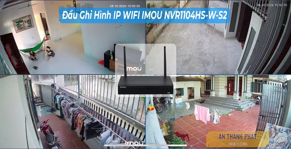 Đầu Ghi NVR1104HS-W-S2 Đang giảm giá Đầu Ghi Hình IP WIFI IMOU NVR1104HS-W-S2 hình demo camera quan sát imou chất lượng cao