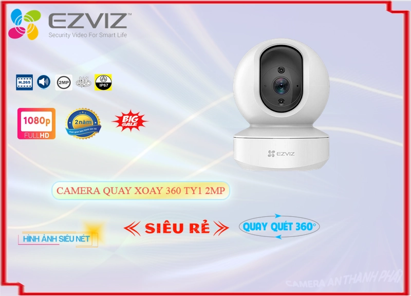 Camera IP Không Dây TY1 2MP Wifi Ezviz giá rẻ chất lượng cao Camera IP Không Dây TY1 2MP Wifi Ezviz giá rẻ chất lượng cao