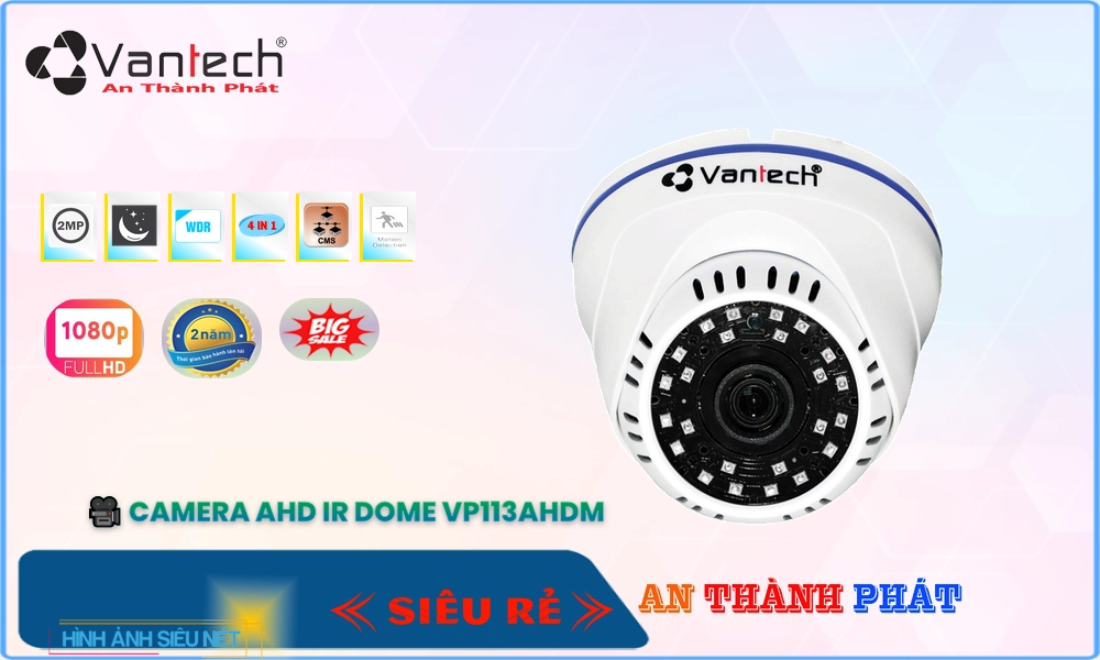 VP113AHDM Camera HD IP VanTech Giá tốt ✅ VP113AHDM Camera HD IP VanTech Giá tốt ✅