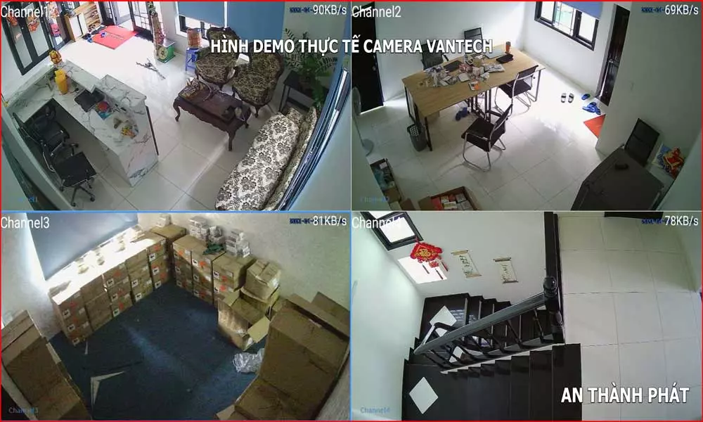 Hình demo thực tế của camera vantech hình ảnh hiển thị sắc nét,phù hợp cho mọi công trình cửa hàng và các dự án nhỏ 